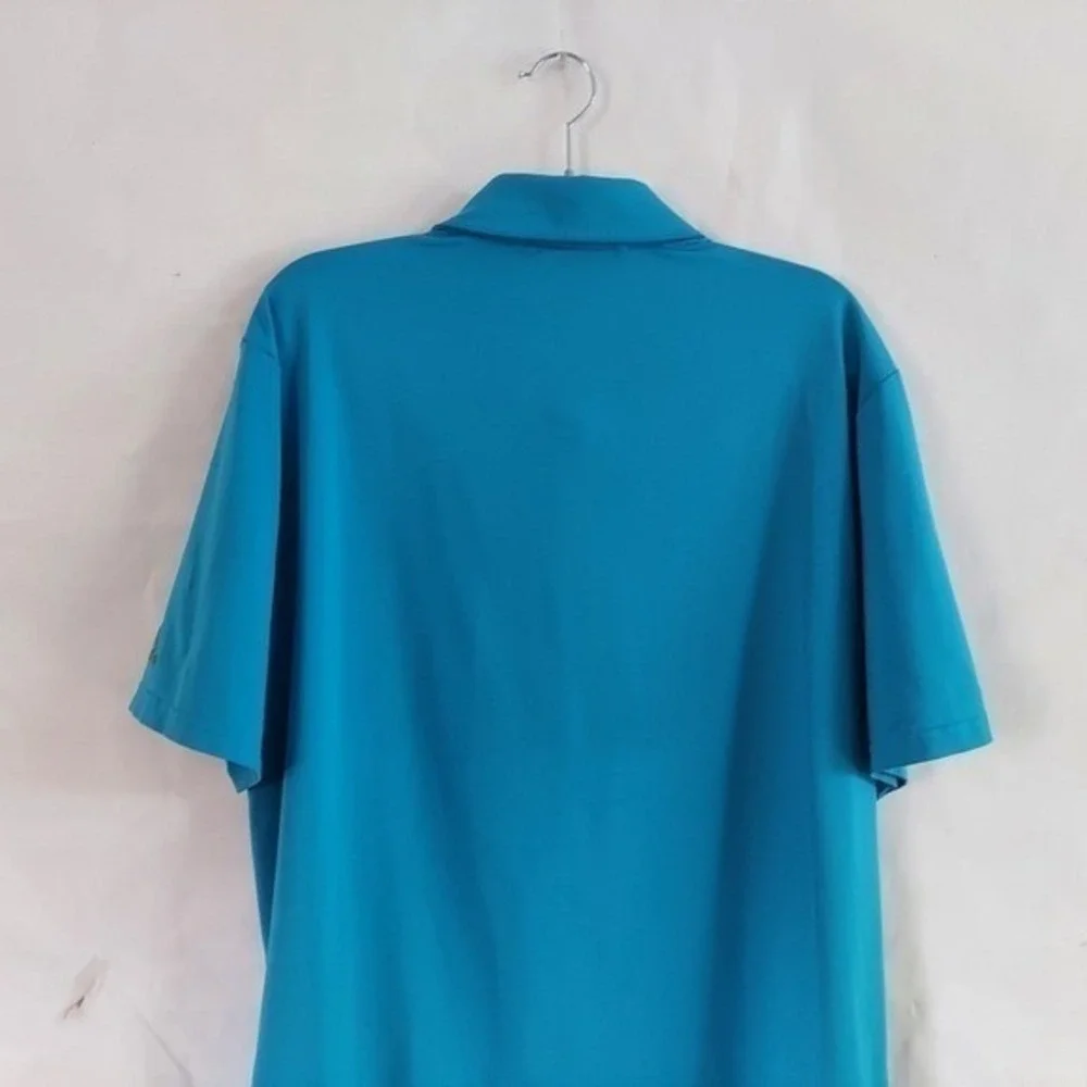 Adidas Polo‎ Men L Blue Golfcore Performance Moisture Wicking Active Lifestyle